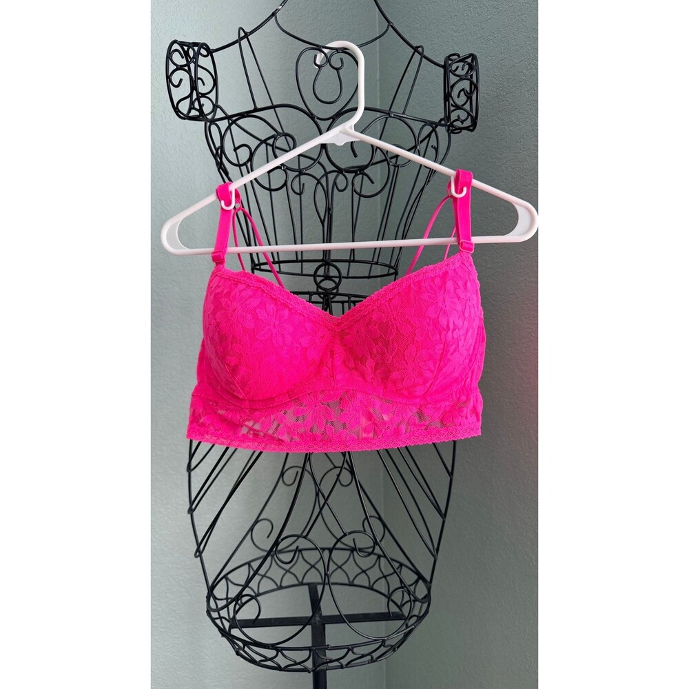 Victoria’s Secret Hot Pink Lace Bralette – Size XL